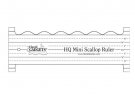 HQ Mini scallo ruler -Rak minilinjal med vågor